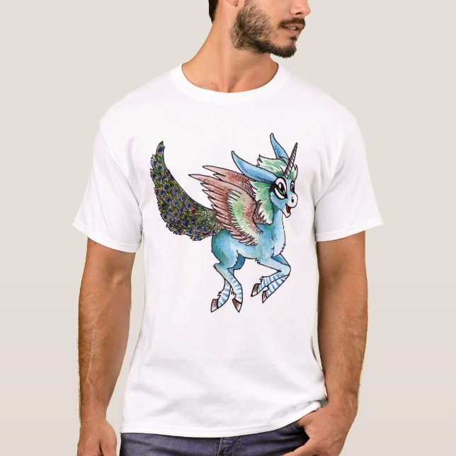 T-shirt Licorne de paon (Devant)