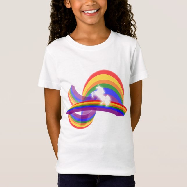 T-Shirt LICORNE ET ARC-EN-CIEL (Devant)