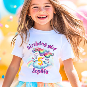 T-Shirt Licorne fantastique sautante Filles magiques anniv