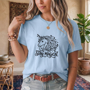 T-Shirt Licorne Magie Féminine Citation Drôle et E