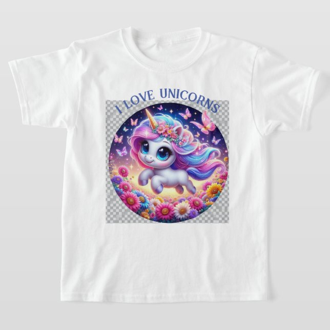 T-shirt licorne mignonne (Poser)
