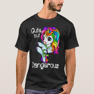 T-shirt Licorne Mignonne Mais Dangereuse Drôle Karaté Taek
