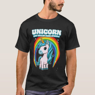 T-shirt Licorne Moins Galoper Plus Étinceler Licorne