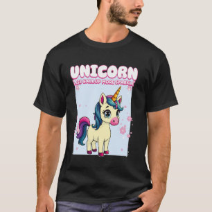 T-shirt Licorne Moins Galoper Plus Étincelle Licorne