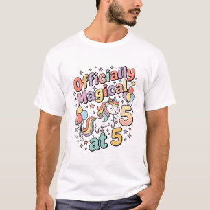 T-shirt Licorne officiellement magique à 5 conceptions bla