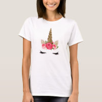 Licorne Paillettes Dorées et Roses Roses Tendances