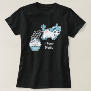 T-shirt Licorne Pooping sur le petit gâteau