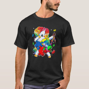 T-shirt Licorne qui fait dab Puzzle Autism Awareness Migno