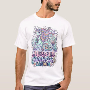 T-shirt Licorne Sirène Licorne Lagune Conception Graphique