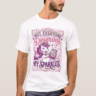 T-shirt Licorne Tout le monde ne mérite pas mes paillettes