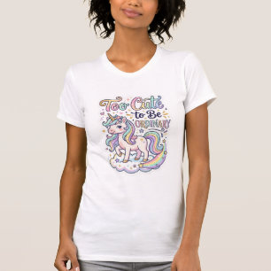 T-shirt Licorne Trop Mignonne pour être Ordinaire Vecteur