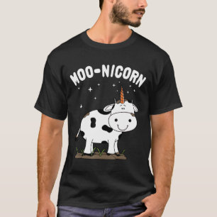 T-shirt Licorne Vache Lunaire Pour Enfants Femmes Hommes