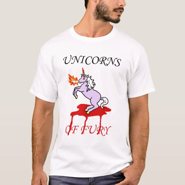 T-shirt Licornes de la fureur I (Devant)