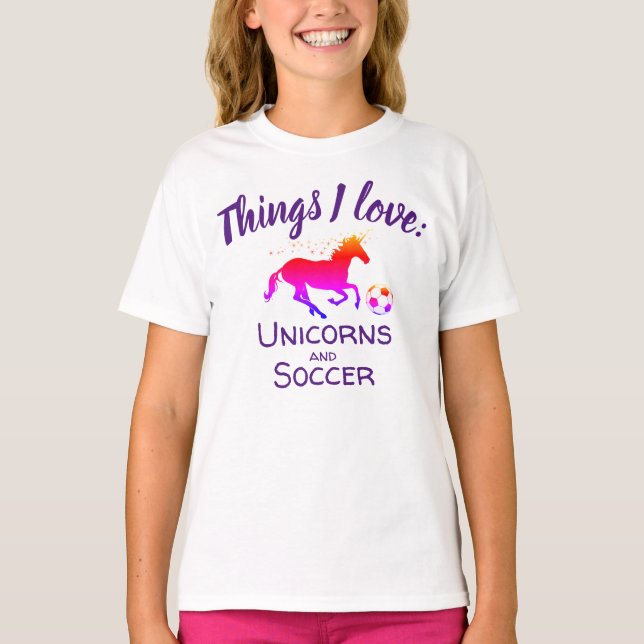 T-shirt Licornes et football (Devant)