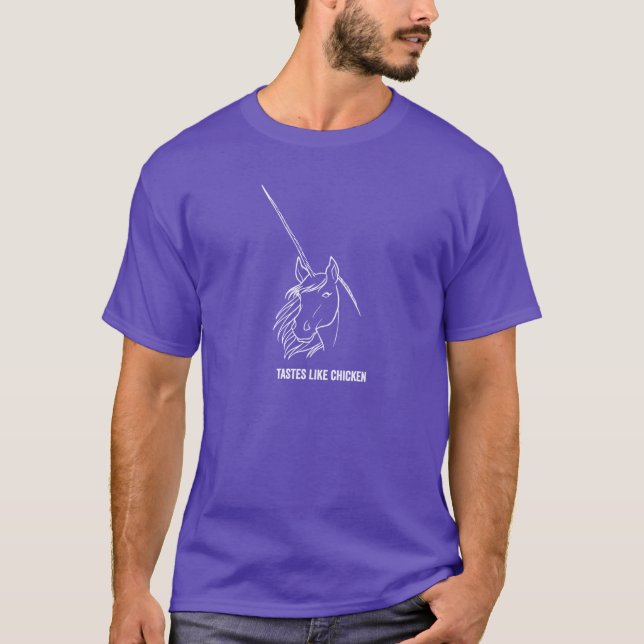 T-shirt Licornes - les GOÛTS AIMENT le POULET (Devant)
