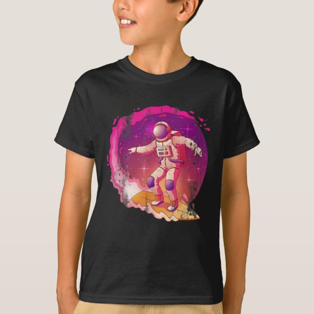 T-shirt L'idée de surf de l'Océan spatial Astronaut (Devant)