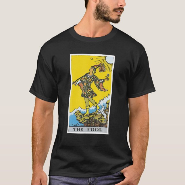 T-shirt L'idiot de la carte Tarot croyances occultes Divin (Devant)