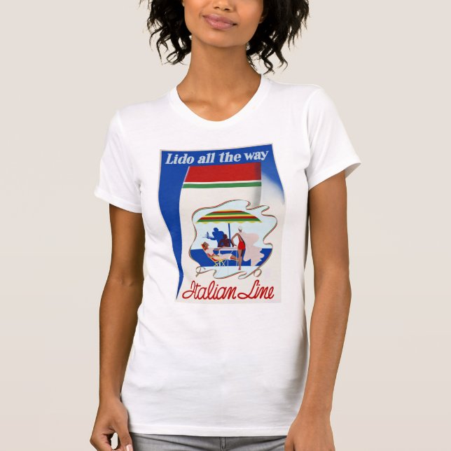 T-shirt Lido Tout Le Chemin ~ Ligne Italienne (Devant)