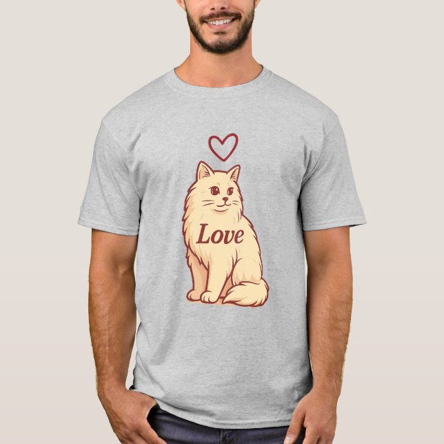 T - Shirt Liebe Cat (Vorderseite)