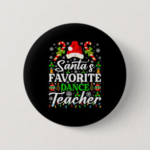 T-Shirt Lieblings-Tanzlehrer des Weihnachtsmanns L Button