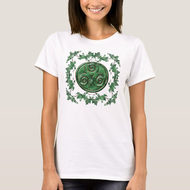 T-shirt Lierre Triskel de malachite (Devant)