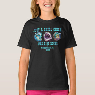 T-shirt Lieu de collecte de roches personnalisé Date Nom