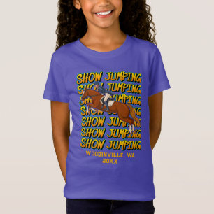 T-Shirt Lieu de l'événement équestre personnalisé Date Nom