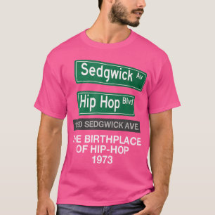 T-shirt Lieu de naissance Hip hop 1520, Ave Sedgwick. 50 A