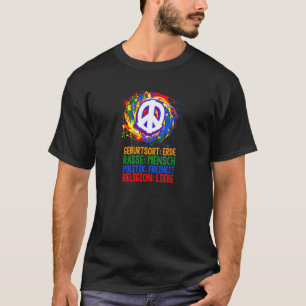 T-shirt Lieu De Naissance Terre Élevent Humains Contre Les