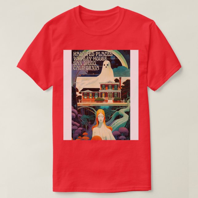 T-shirt Lieux Hantés Whaley House San Diego (Design devant)