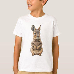 T-shirt Lièvre en gilet tricoté pour enfants
