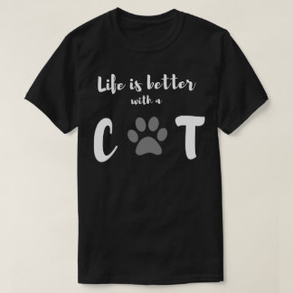 T-shirt life better with a cat