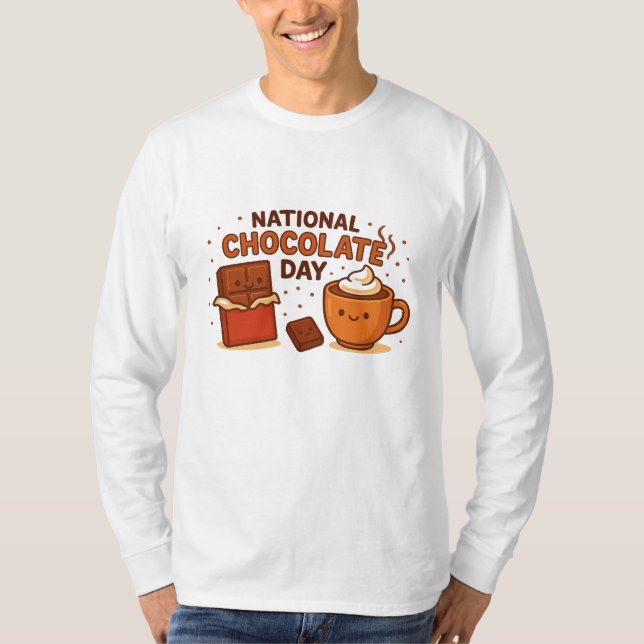 T-shirt Life Happens, Chocolate Helps Sudadera (Devant)