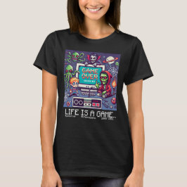 T-shirt Life Is A Game.. : Game Over (fille joueuse)
