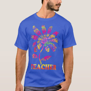 T-shirt Lifeis bon Enseignant Daisy Tie Dye Enseigner Écol