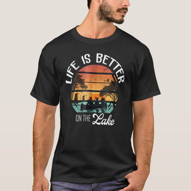 T-shirt Lifes Est Mieux Sur Le Lac Thelake (Devant)