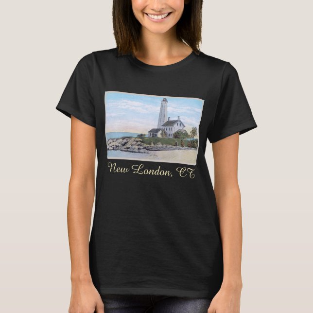 T-shirt Light House New London CT (Devant)