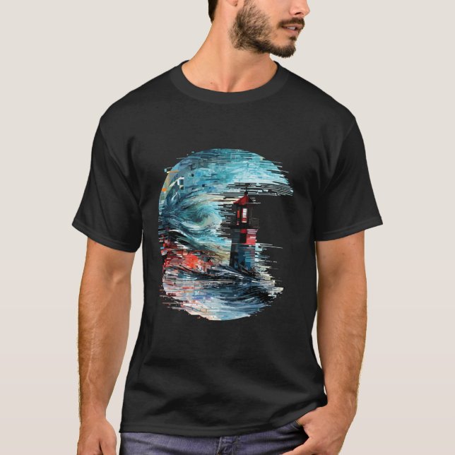 T-shirt Lighthouse Sea World Ocean Beauty Discovery Voyage (Devant)