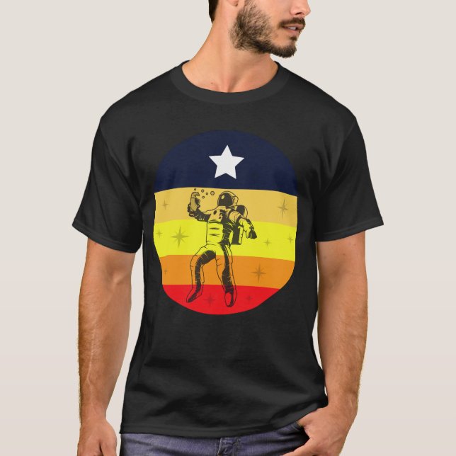 T-shirt Ligne aérienne de l'astronaute de Houston Space Ci (Devant)