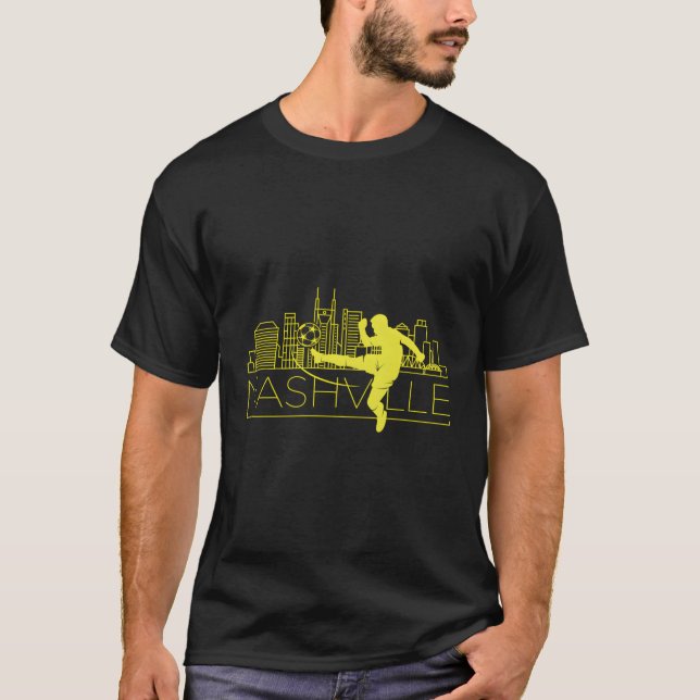 T-shirt Ligne aérienne de Nashville Soccer City (Devant)