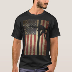 T-shirt Ligne aérienne Drapeau Américain Ligne aérienne d
