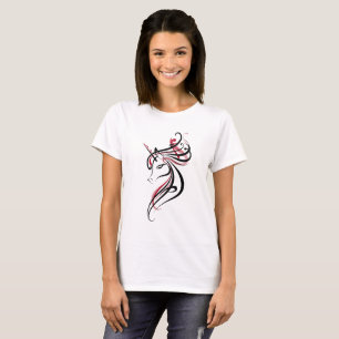 T-shirt Ligne artistique de licorne élégante