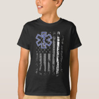 Ligne blanche mince EMS EMT Paramedic American Fla