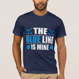 T-shirt Ligne bleue de hockey