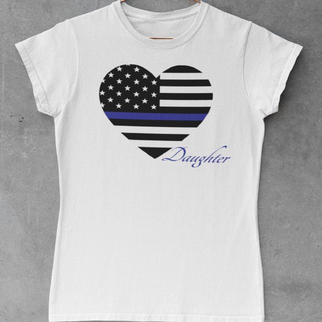 T-shirt Ligne Bleue Mince : Débardeur fille de la police (Créateur téléchargé)