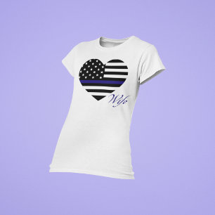 T-shirt Ligne Bleue Mince : Femme de police Débardeur