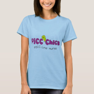 T-shirt Ligne cadeaux du poussin PICC de PICC d'infirmière