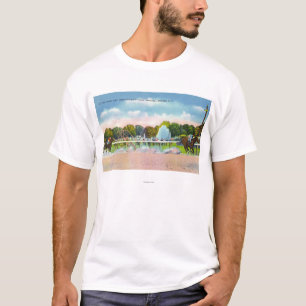 T-shirt Ligne d'arrivée de voie de course de Saratoga vue