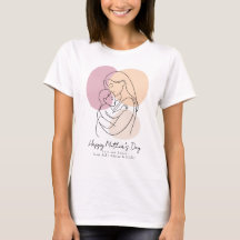 Ligne d'art moderne minimaliste Maman et bébé Fête