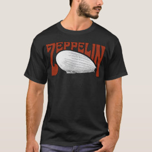 T-shirt Ligne d'art vintage Zeppelin Rock classique rétro